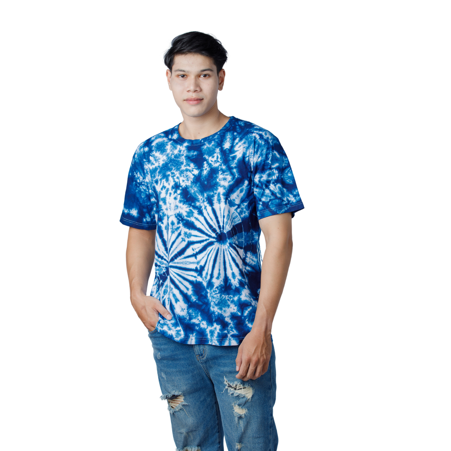Tie Dye T Shirts for Men Women Teens - Short Sleeve Round Neck | 100% Cotton Shirt | Casual Summer Tee Tops