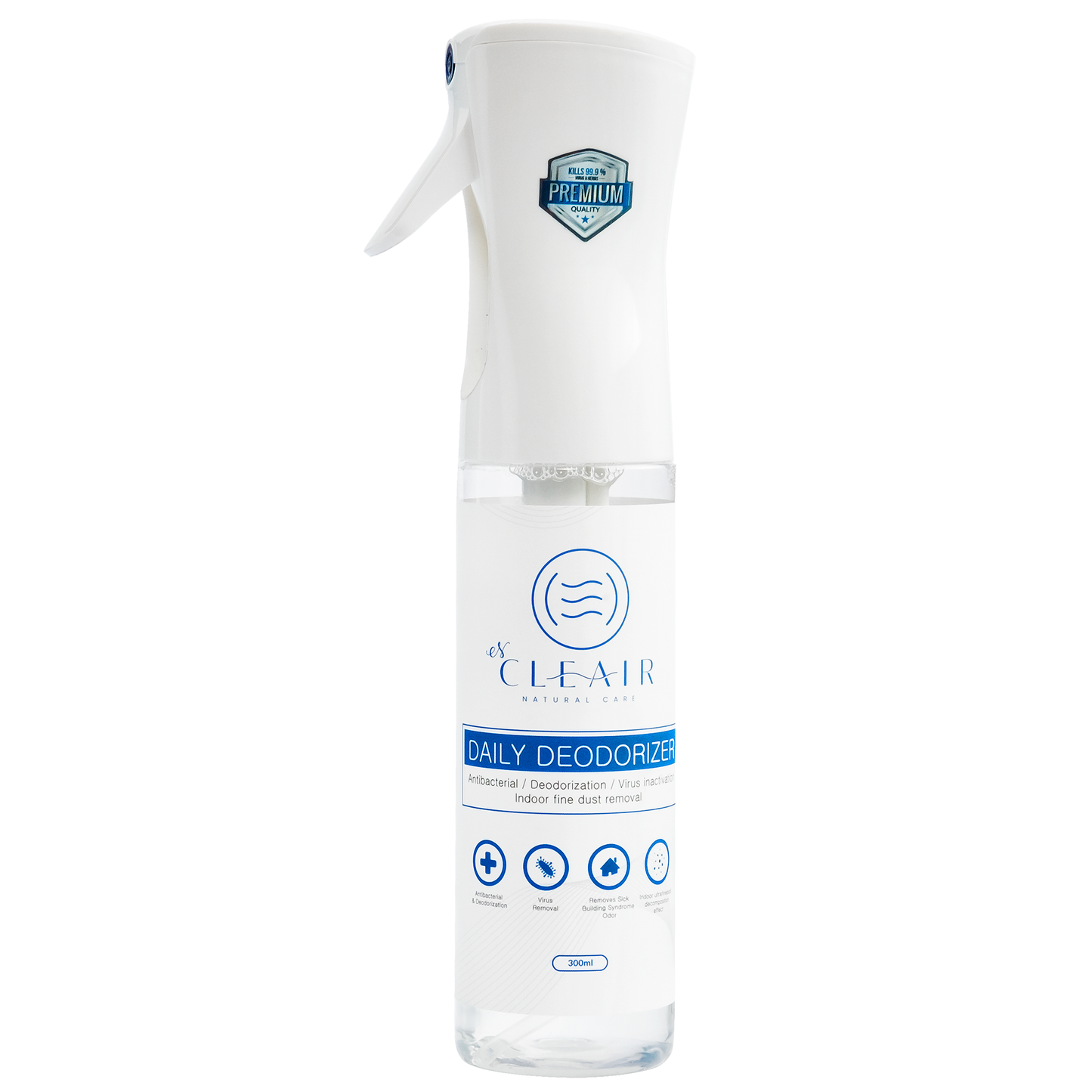 NCLEAIR Deodorizing Air Freshener Spray - Pet Odor Eliminator Spray, 0.03mm Ultra Fine Mist, Air Freshener for Home, Bathroom, Car, Pet, Non-Alcohol Based, 10 fl. oz.